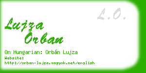 lujza orban business card